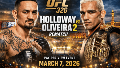 UFC 326 Holloway vs Oliveira 2 PPV Pay Per View 3/7/26 – 7th March 2026